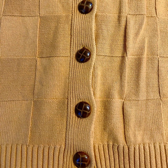 Dressed in LALA Camel Cardigan with White Peter Pan Collar *NWT* - Picture 3 of 6